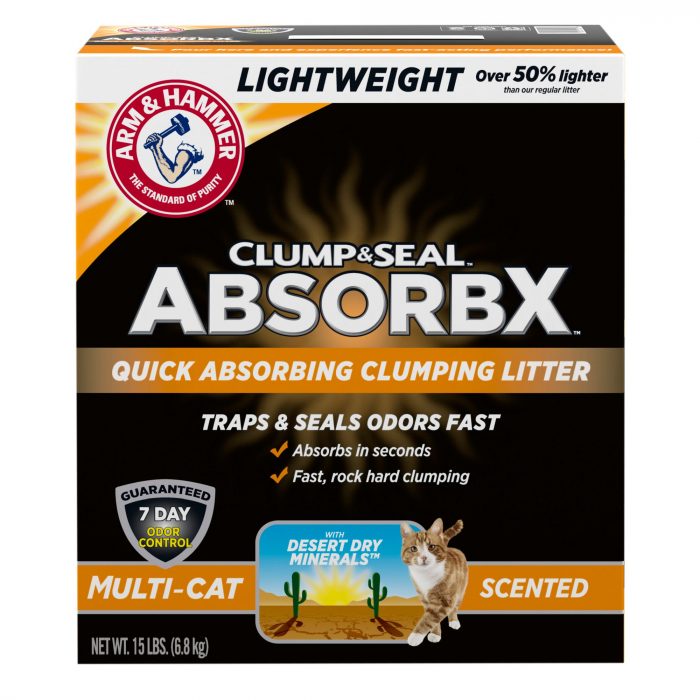 Arm & Hammer™ Clump & Seal AbsorbX Clumping Multi-Cat Clay Cat Litter - Scented, Lightweight - Image 1