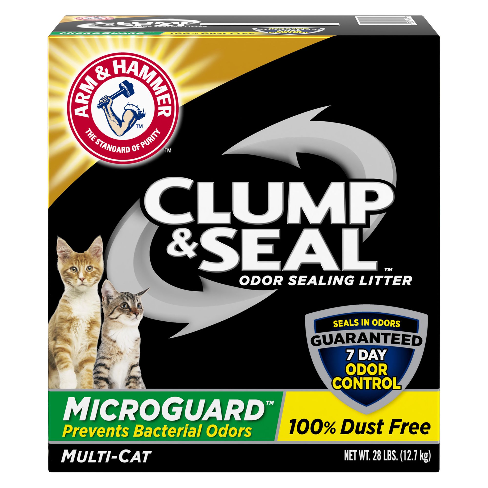 Arm & Hammer™ Clump & Seal Microguard Clumping Multi-Cat Clay Cat Litter - Low Dust Arm & Hammer™ Clump & Seal Microguard Clumping Multi-Cat Clay Cat Litter - Low Dust - Image 1