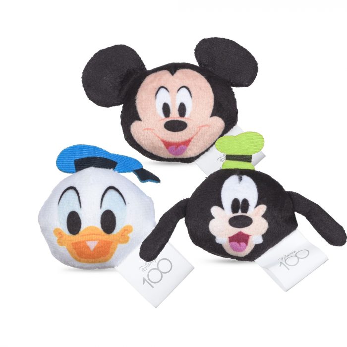 Disney100 Mickey Mouse, Goofy, and Donald Duck Jingle Ball Cat Toy - 3 Pack, Catnip - Image 1