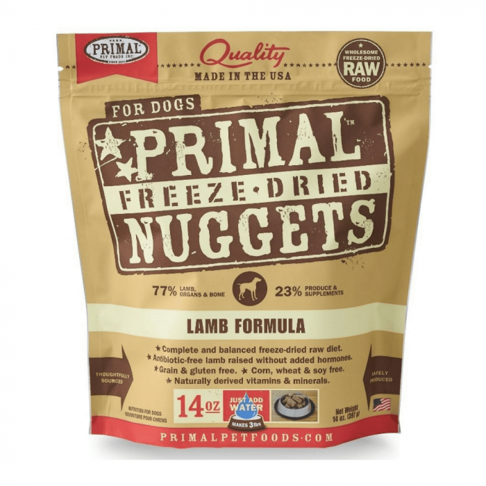 Primal Freeze Dried Nuggets Grain Free Lamb Formula Dog Food - Image 1