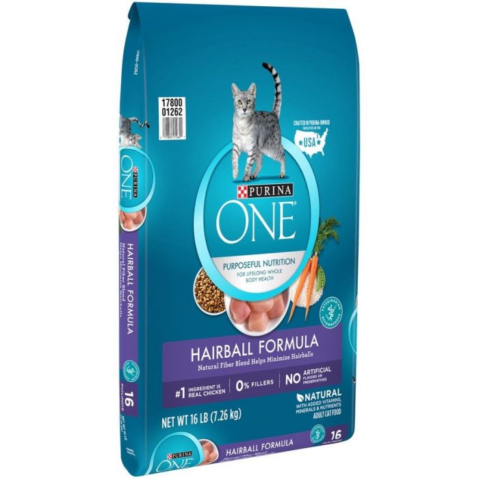 Purina ONE Advanced Nutrition Hairball Formula Dry Cat Food - Image 1