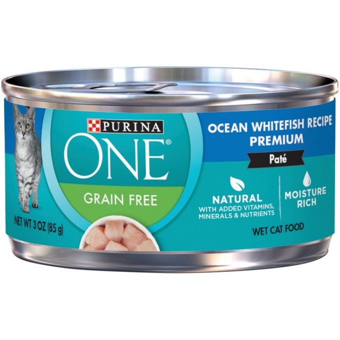 Purina ONE Grain Free Premium Pate Whitefish Canned Cat Food - Image 1