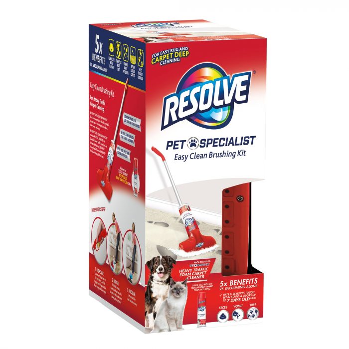 Resolve Pet Specialist Easy Clean Brushing Kit Includes Brush + 22oz Foam - Image 1
