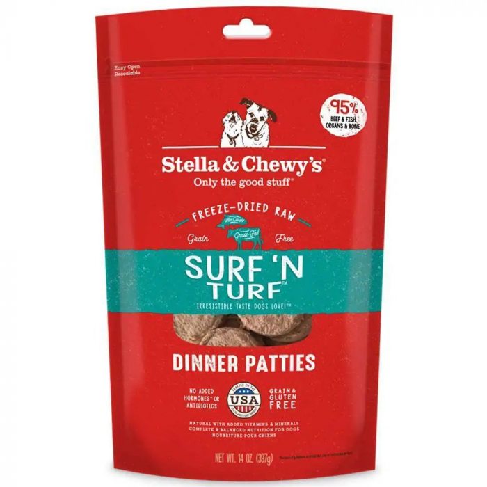 Stella & Chewy's Surf & Turf Dinner Patties Grain & Gluten-Free Freeze-Dried Dog Food - Image 1
