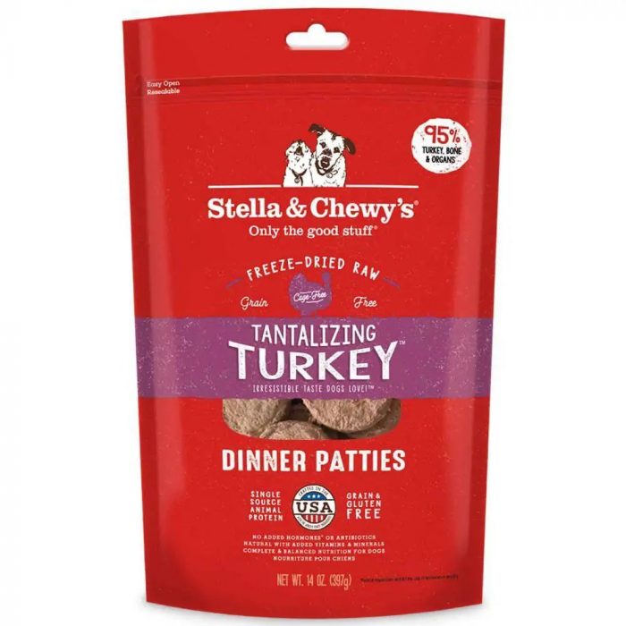 Stella & Chewy's Tantalizing Turkey Grain Free Dinner Patties Freeze Dried Raw Dog Food - Image 1