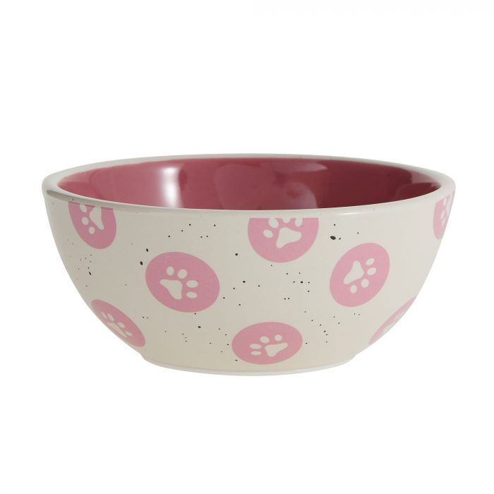 Whisker City® Dot Paws Non-Skid Ceramic Cat Bowl, 1.25-Cup - Image 1
