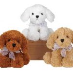 Bean Bag Dog Plush Toy - Assorted Colors, Sitting, 7"