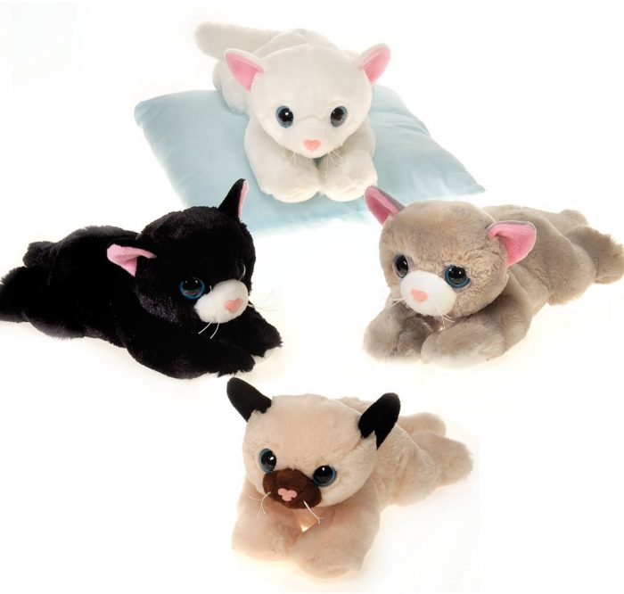 Lay Down Cat Plush Toys - 12", Assorted Styles - Image 1